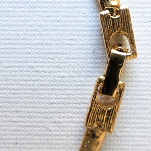 Vintage Oscar De La Renta Gold Plated Multicolor Stone Necklace - Picture 8 of 9